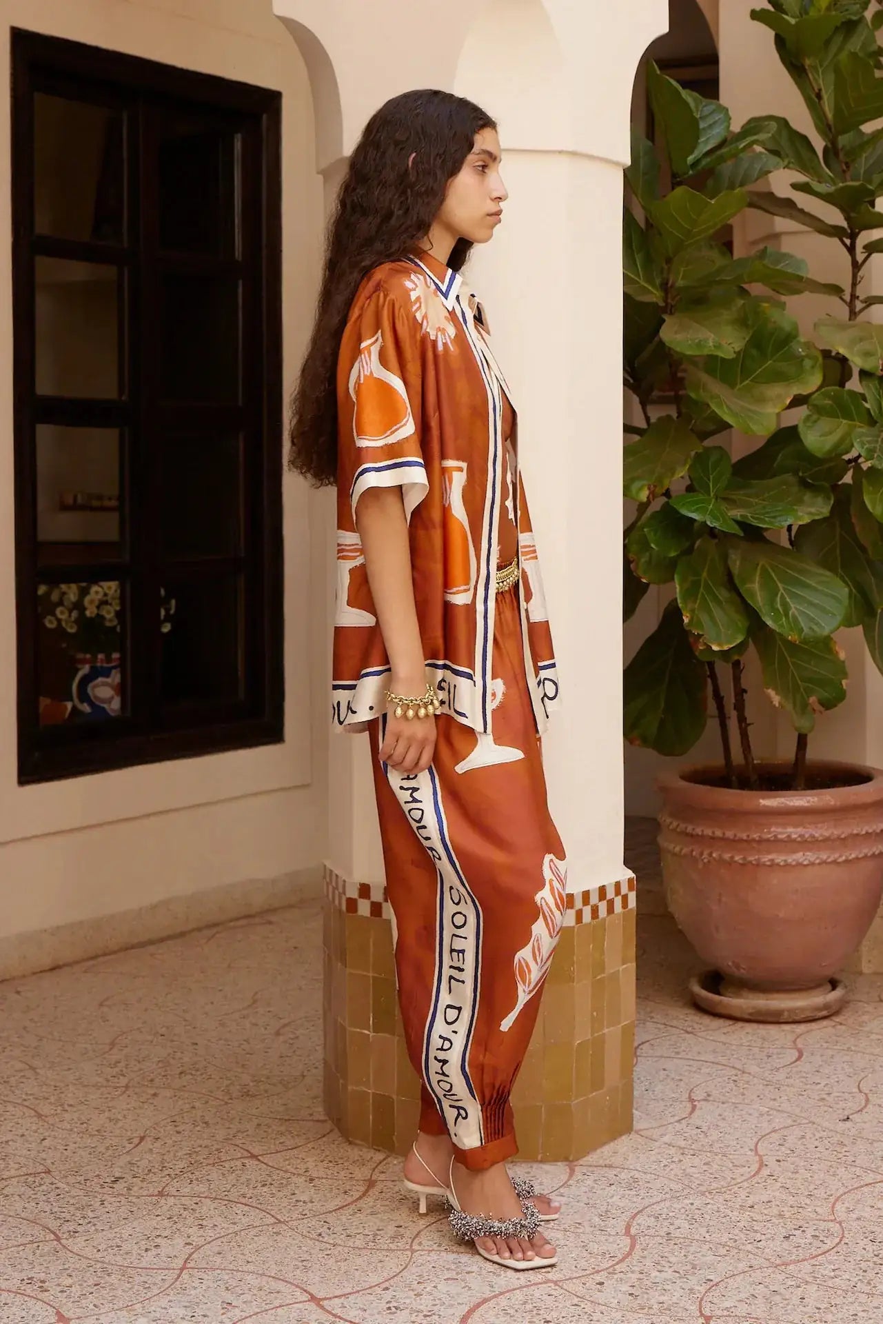 ALÉMAIS Soleil d’Amour Silk Shirt LUXAMORE  