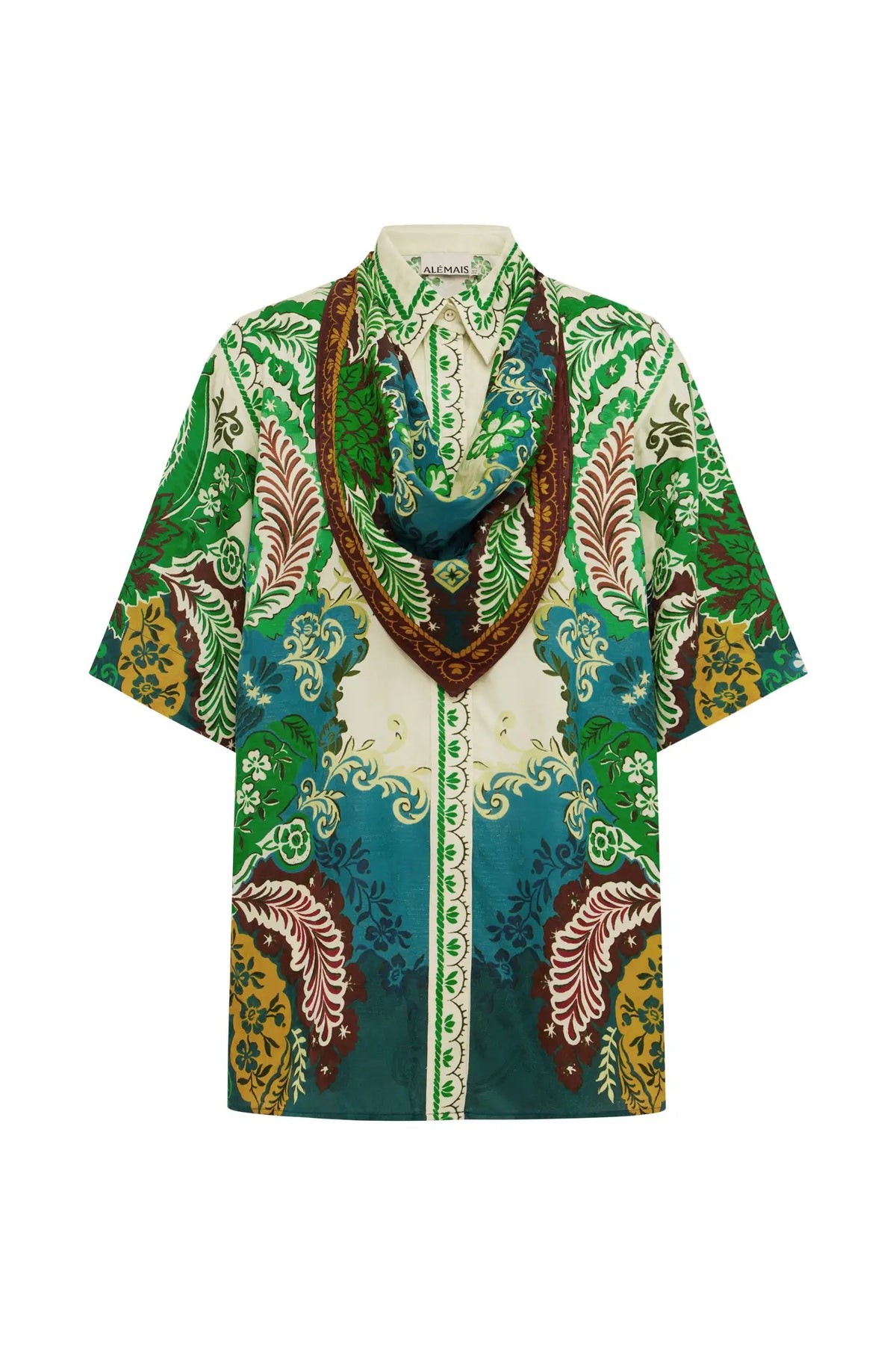 Alemais Sustainable Florence-Shirt ghost view LUXAMORE