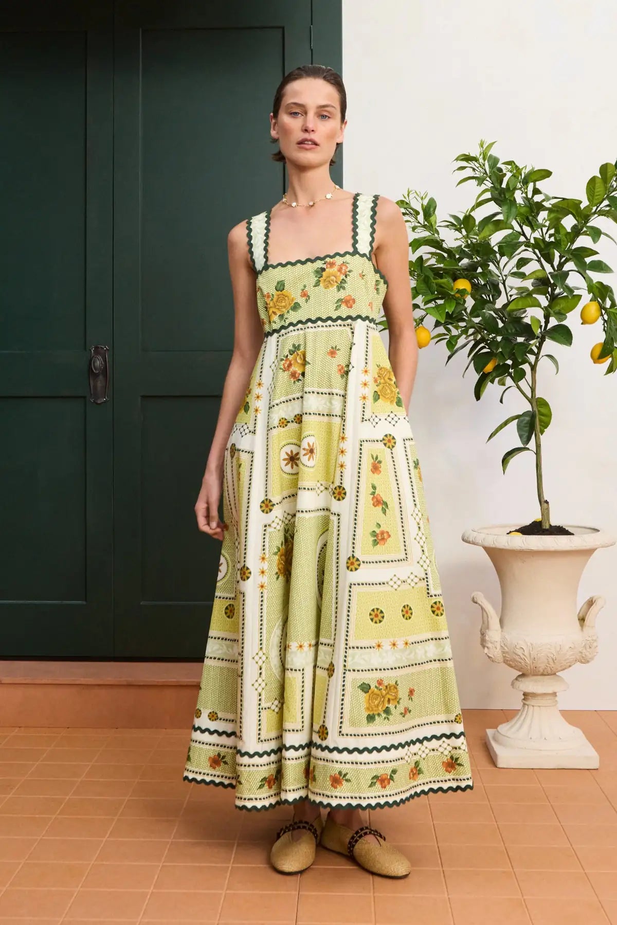 Alemais Dixie Summer Dress worn by model LUXAMORE  