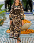 Woman Wearing Alemais Maroc Midi Dress - Dress LUXAMORE