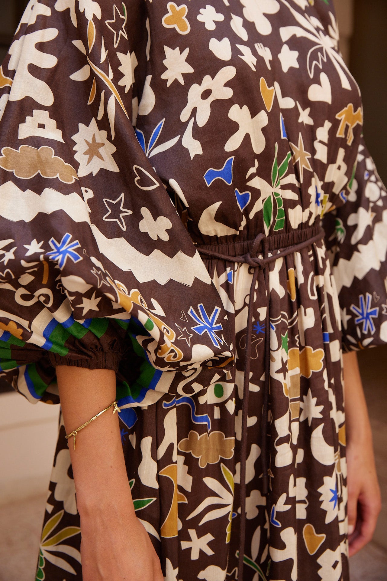 Woman Wearing Alemais Maroc Midi Dress - Dress LUXAMORE