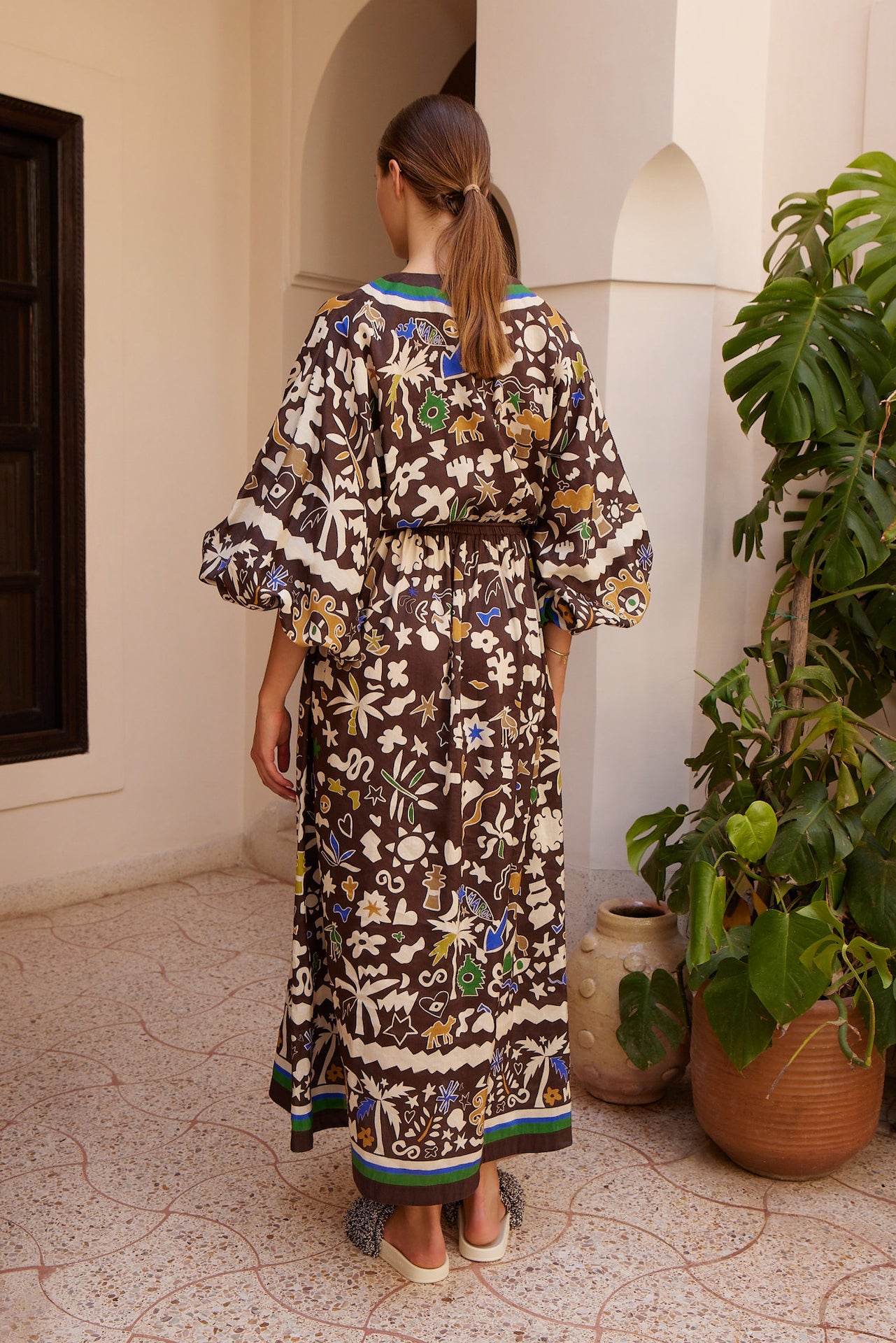Woman Wearing Alemais Maroc Midi Dress - Dress LUXAMORE