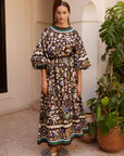 Woman Wearing Alemais Maroc Midi Dress - Dress LUXAMORE