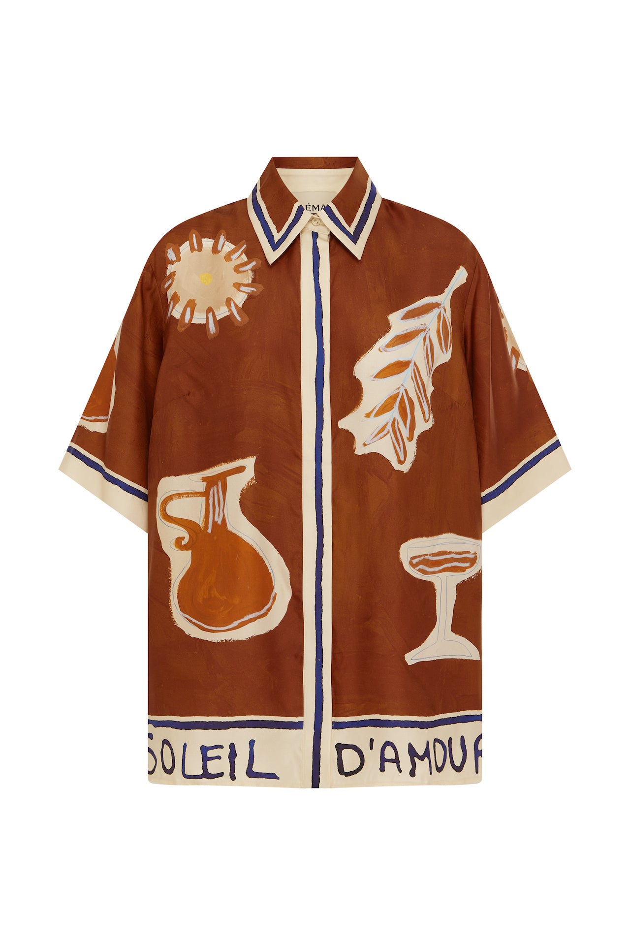Woman Wearing Alemais Soleil d’Amour Silk Shirt - Top LUXAMORE