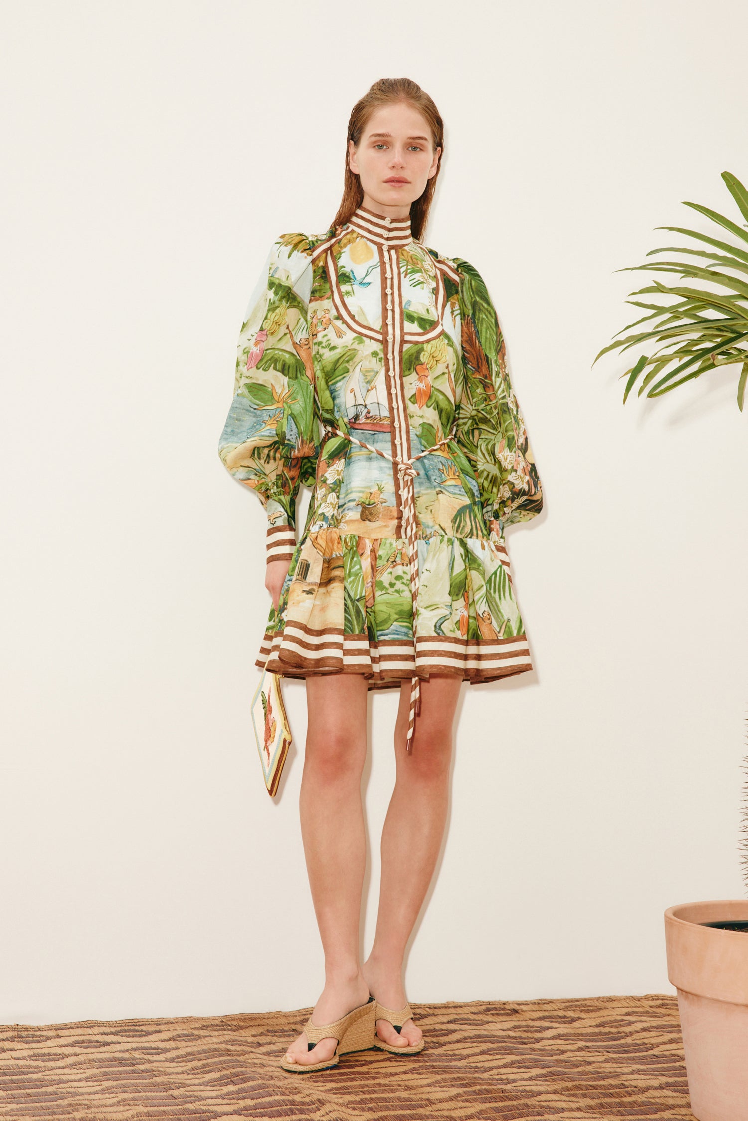 woman wearing Alemais Toucan Tango Mini LUXAMORE 