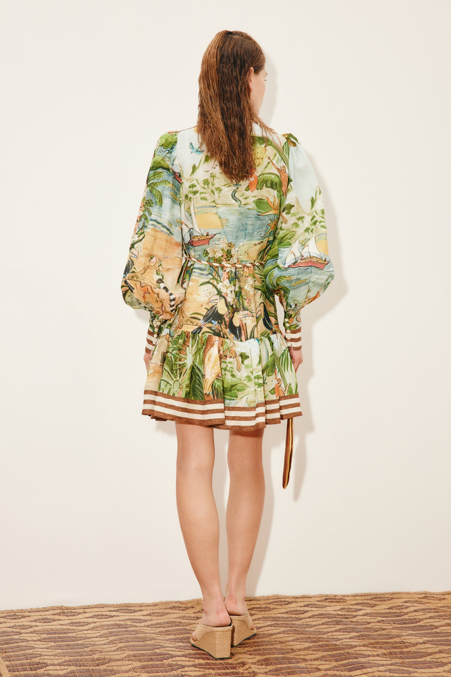 woman wearing Alemais Toucan Tango Mini LUXAMORE 