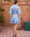 Woman Wearing Alemais Villa Romantica Mini Dress - Dress LUXAMORE