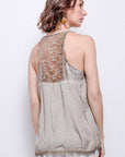 woman wearing Cami Made in Italy Taupe LUXAMORE 