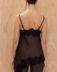 Charli Blake Contrast Lace Camisole - Chocolate Reduced impact LUXAMORE