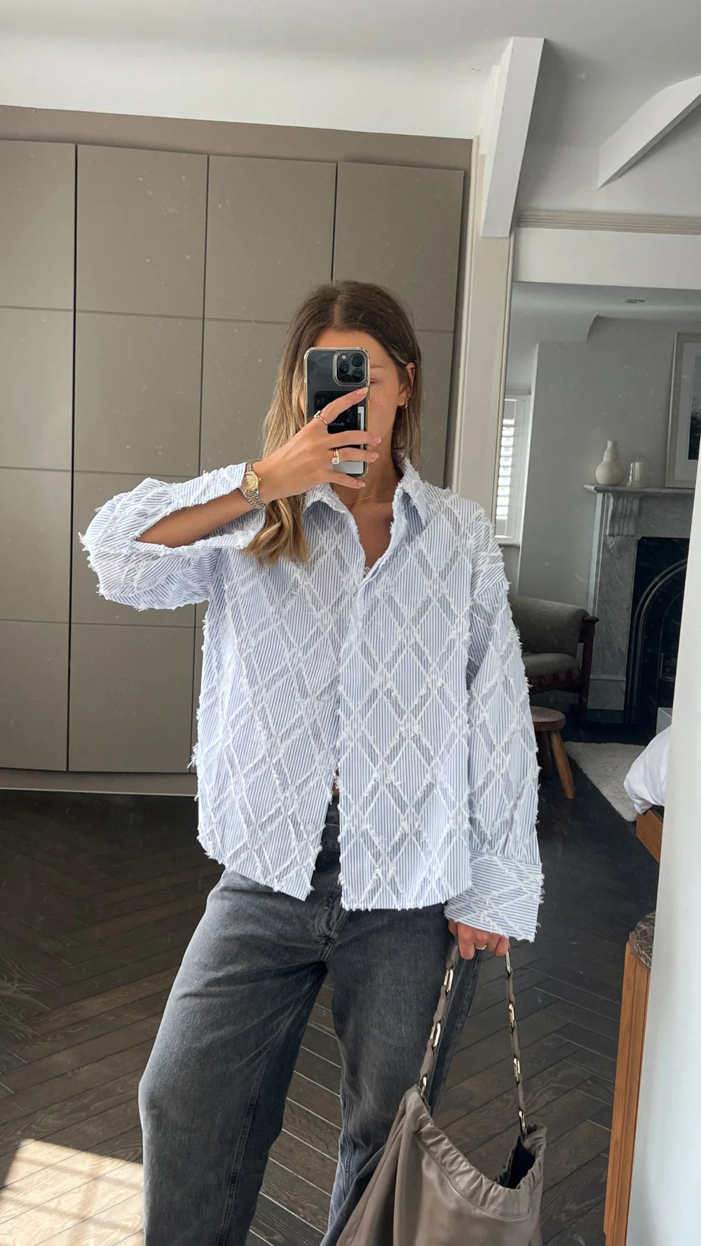 Charli - Marlowe Shirt - Blue Stripe LUXAMORE  