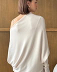 Charli - Natalie Asymmetric Sweater - Ivory LUXAMORE  