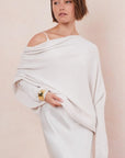 Charli - Natalie Asymmetric Sweater - Ivory LUXAMORE  