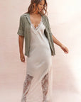 Alemais Sustainable Florence-Shirt close up worn by model LUXAMORE