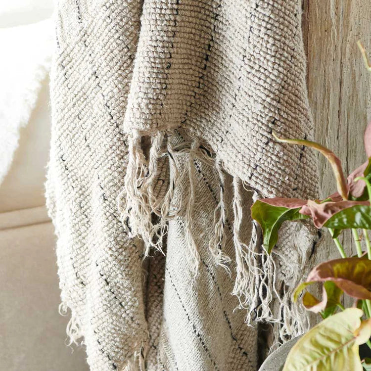 Eadie Lifestyle Mayla Linen Throw Natural - LUXAMORE -Throw-Eadie Lifestyle Mayla Linen Throw Natural oozes comfort and warmth with its divine tactility. A welcome addition to our much loved Handwoven collection.