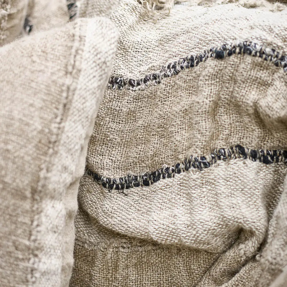 Eadie Lifestyle Retreat Throw - Natural - LUXAMORE -Throw-Eadie Lifestyle Linen Throw Natural. 100% handwoven linen family. This rustic stripe throw appears as if it were a layered coastline. Shop now!