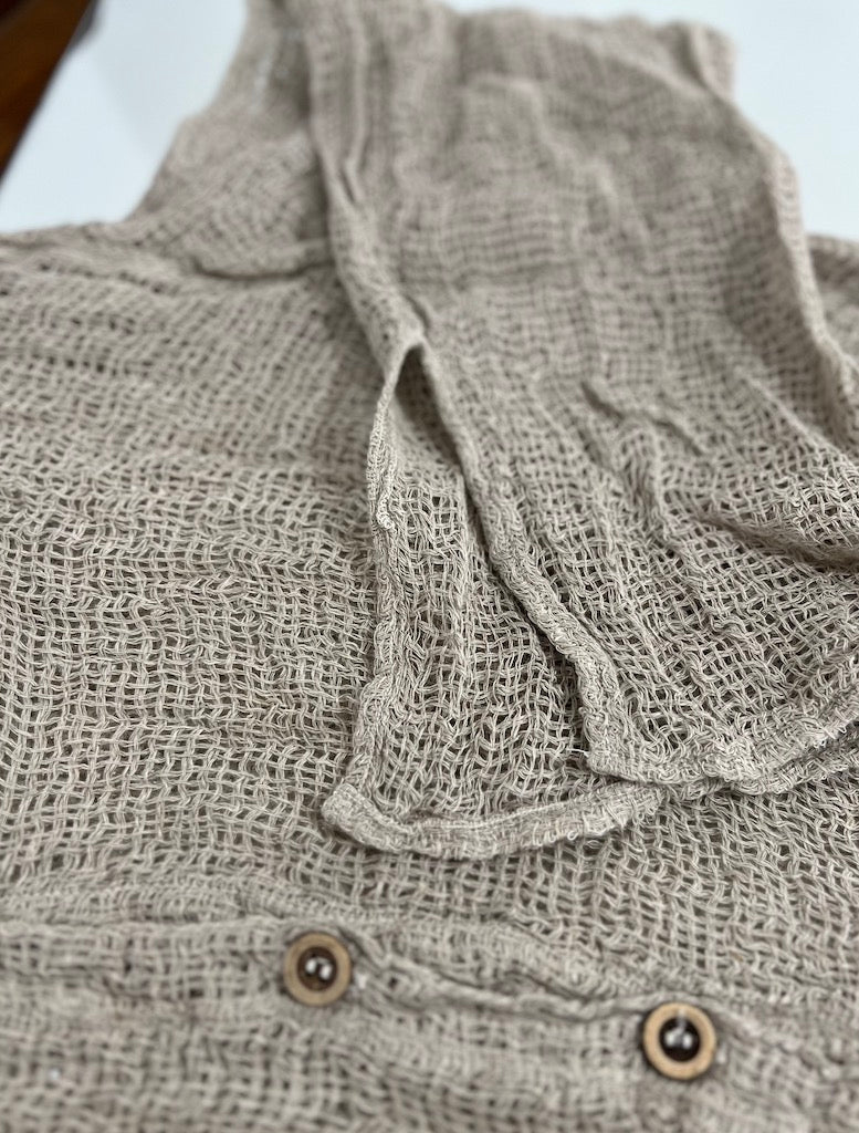 Estilo Emporio Carita Cover Up Linen Dress - Rete - LUXAMORE -Dress-Estilo Emporio Carita Cover Up Dress a versatile and timeless piece crafted from 100% Italian linen. Shop Estilo Emporio Cover up&#39;s and dresses at Luxamore.