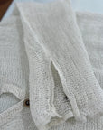 Alemais Sustainable Florence-Shirt close up worn by model LUXAMORE