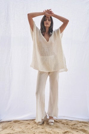 Estilo Emporio Cuadra Top + Dress Cestino Panna - LUXAMORE -Dress- Estilo Emporio La Cota Cover Up Dress,Versatile, sustainable, and effortlessly chic for any occasion. Shop Estilo Emporio Dresses Italian Linen at Luxamore.