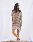 Estilo Emporio Cuadra Top + Dress Pescatore Sky Blue Chocolate - LUXAMORE -Dress- Estilo Emporio La Cota Cover Up Dress,Versatile, sustainable, and effortlessly chic for any occasion. Shop Estilo Emporio Dresses Italian Linen at Luxamore.