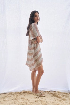 Estilo Emporio Cuadra Top + Dress Pescatore Sky Blue Chocolate - LUXAMORE -Dress- Estilo Emporio La Cota Cover Up Dress,Versatile, sustainable, and effortlessly chic for any occasion. Shop Estilo Emporio Dresses Italian Linen at Luxamore.