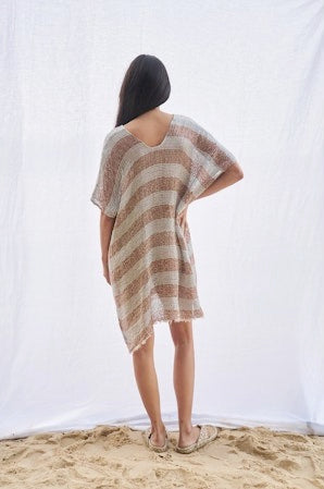Estilo Emporio Cuadra Top + Dress Pescatore Sky Blue Chocolate - LUXAMORE -Dress- Estilo Emporio La Cota Cover Up Dress,Versatile, sustainable, and effortlessly chic for any occasion. Shop Estilo Emporio Dresses Italian Linen at Luxamore.