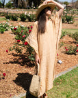Woman Wearing Exclusive: Estilo Emporio Polla Maxi Kaftan - Pappagallo Ora - Dress LUXAMORE