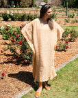 Woman Wearing Exclusive: Estilo Emporio Polla Maxi Kaftan - Pappagallo Ora - Dress LUXAMORE