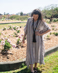 Woman Wearing Exclusive: Estilo Emporio Polla Maxi Kaftan - Bolegna - Dress LUXAMORE