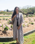Woman Wearing Exclusive: Estilo Emporio Polla Maxi Kaftan - Bolegna - Dress LUXAMORE