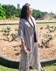 Woman Wearing Exclusive: Estilo Emporio Polla Maxi Kaftan - Bolegna - Dress LUXAMORE