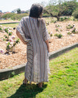 Woman Wearing Exclusive: Estilo Emporio Polla Maxi Kaftan - Bolegna - Dress LUXAMORE