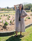 Woman Wearing Exclusive: Estilo Emporio Polla Maxi Kaftan - Bolegna - Dress LUXAMORE