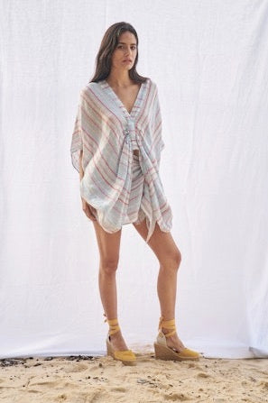 Estilo Emporio Falla Top - Kalos Stripe - LUXAMORE -Top- Estilo Emporio La Cota Cover Up Dress,Versatile, sustainable, and effortlessly chic for any occasion. Shop Estilo Emporio Dresses Italian Linen at Luxamore.