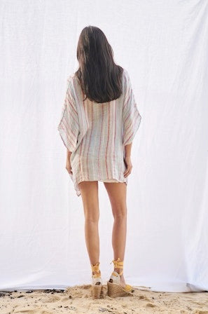 Estilo Emporio Falla Top - Kalos Stripe - LUXAMORE -Top- Estilo Emporio La Cota Cover Up Dress,Versatile, sustainable, and effortlessly chic for any occasion. Shop Estilo Emporio Dresses Italian Linen at Luxamore.
