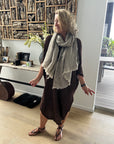 Estilo Emporio Grand Scarf - Pescatore Natural Chocolate - LUXAMORE -Scarf-Estilo Emporio Grand Scarf 100% Linen, exclusively made in Positano for Estilo Emporio. Indulge in the luxurious comfort. Shop Estilo Emporio Scarf at Luxamore.