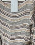 Alemais Sustainable Florence-Shirt close up worn by model LUXAMORE