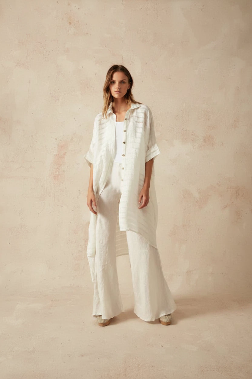 Estilo Emporio La Cota Cover Up Linen Dress LUXAMORE  