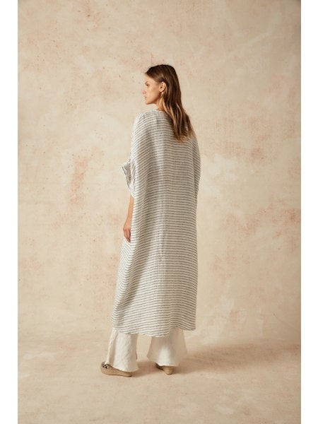 Estilo Emporio La Vista Linen Dress - Binario - LUXAMORE -Dress-Estilo Emporio La Vista Linen Dress, a 100% Italian linen dress made in Positano, Italy. Chic, sustainable summer elegance. Shop Estilo Emporio Dresses at Luxamore.