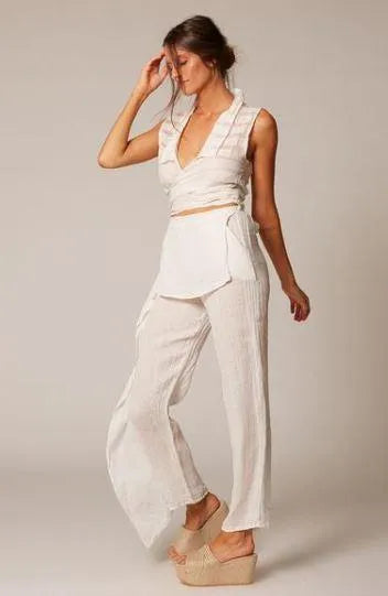 Estilo Emporio Linen Pant Coco LUXAMORE  