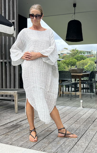 Estilo Emporio Nebbilio Linen Dress - Binario - LUXAMORE -Dress-Estilo Emporio Nebbilio Dress: 100% Positano linen, fresh Binario summer best seller. Shop Estilo Emporio Dresses Italian linen favourites from Luxamore. 