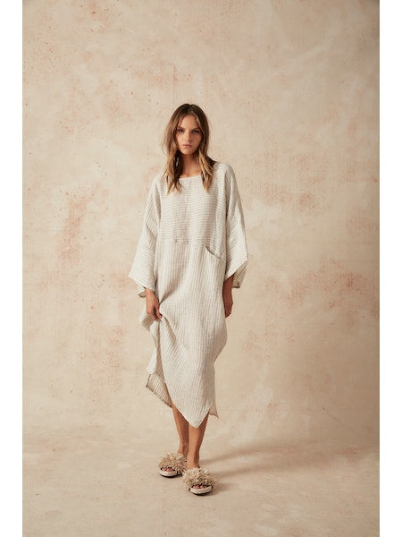 Estilo Emporio Nebbilio Linen Dress - Lyla - LUXAMORE -Dress-Estilo Emporio&#39;s Nebbilio Linen Dress, a bestselling Italian-made 100% Positano linen dress. Shop Estilo Emporio dresses from Luxamore a stockist since 2016.