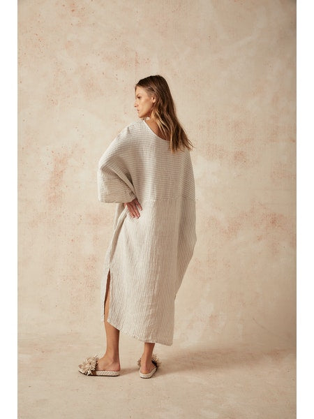 Estilo Emporio Nebbilio Linen Dress - Lyla - LUXAMORE -Dress-Estilo Emporio&#39;s Nebbilio Linen Dress, a bestselling Italian-made 100% Positano linen dress. Shop Estilo Emporio dresses from Luxamore a stockist since 2016.