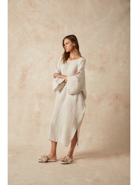 Estilo Emporio Nebbilio Linen Dress - Lyla - LUXAMORE -Dress-Estilo Emporio&#39;s Nebbilio Linen Dress, a bestselling Italian-made 100% Positano linen dress. Shop Estilo Emporio dresses from Luxamore a stockist since 2016.