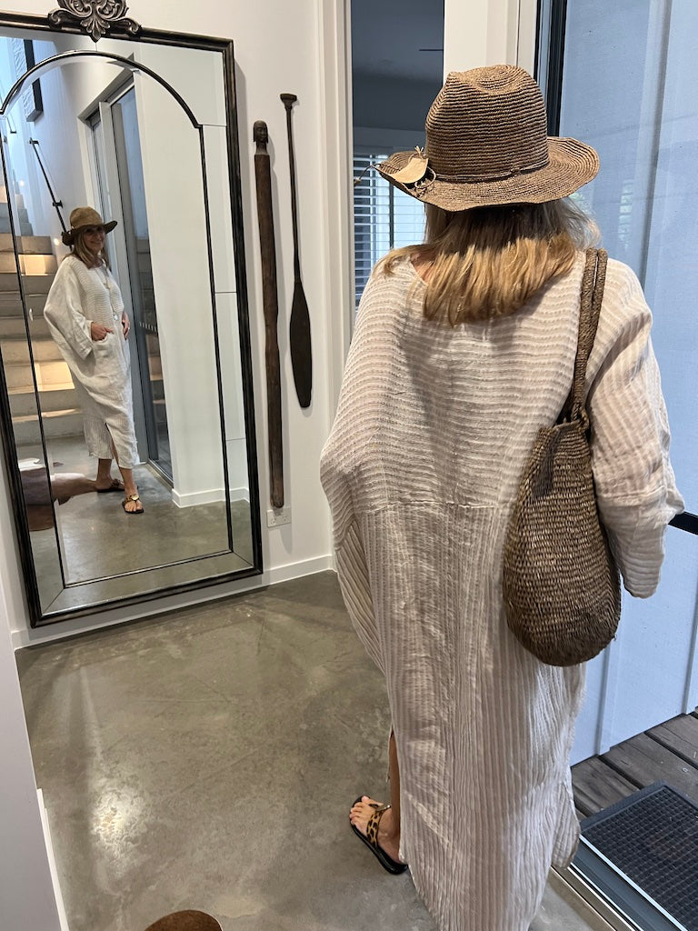 Estilo Emporio Nebbilio Linen Dress - Lyla - LUXAMORE -Dress-Estilo Emporio&#39;s Nebbilio Linen Dress, a bestselling Italian-made 100% Positano linen dress. Shop Estilo Emporio dresses from Luxamore a stockist since 2016.
