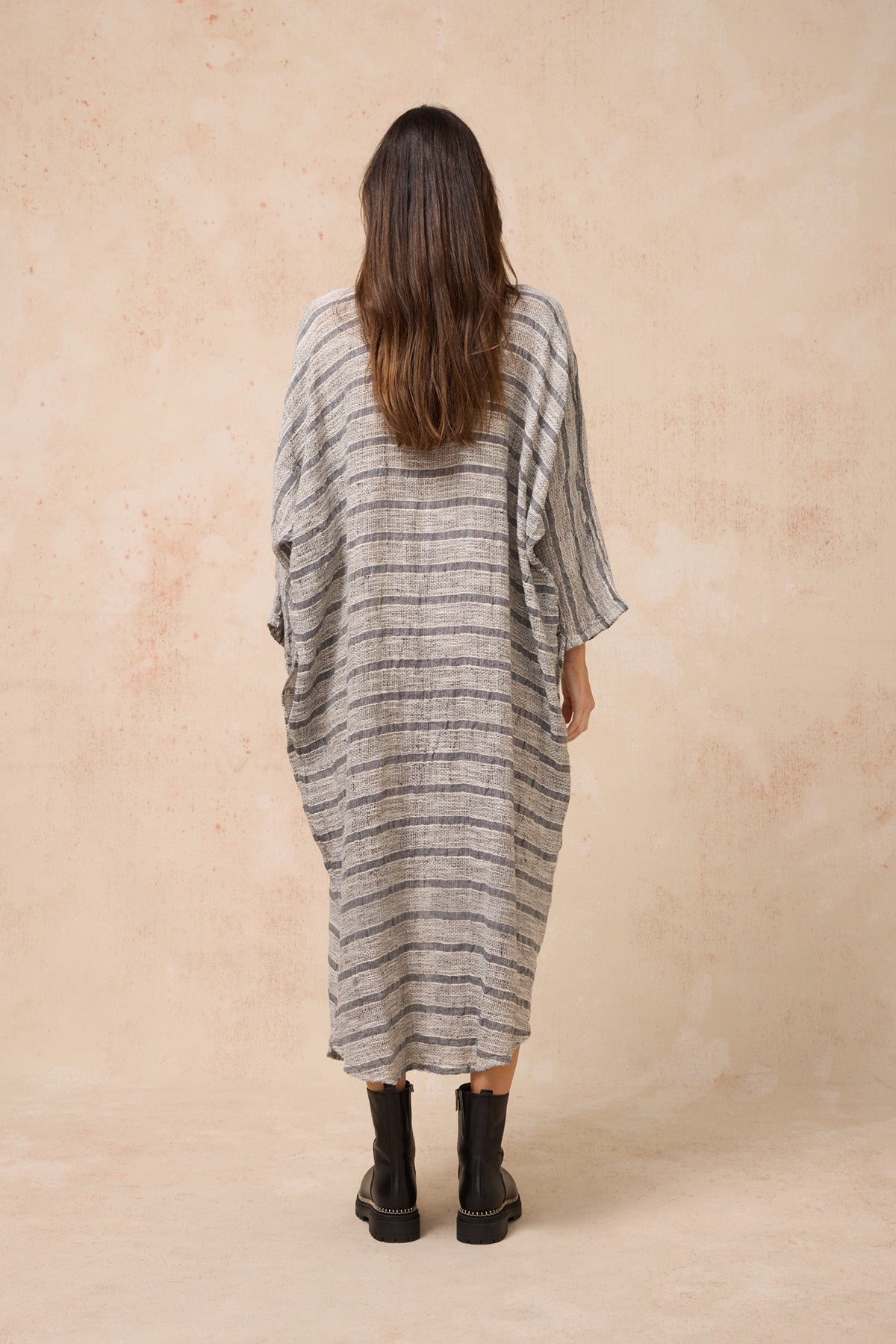 Estilo Emporio Neve Linen Dress - Vesuvio - LUXAMORE -Dress-Estilo Emporio Neve Linen Dress – Handcrafted in Positano from 100% Italian linen, this breezy maxi dress exudes effortless elegance and lightweight comfort.