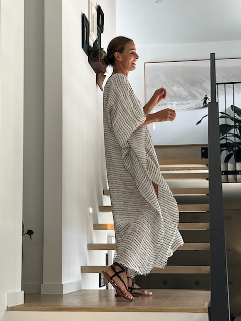 Estilo Emporio Pirata Kaftan - LUXAMORE -Dress-Estilo Emporio Pirata Kaftan 100% Linen, exclusively made in Positano, billowy timeless maxi dress. Shop Estilo Emporio Kaftan Dresses at Luxamore Now.
