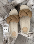 Estilo Emporio Shoes Nicola Espadrille Flat - Honey - Shoes LUXAMORE