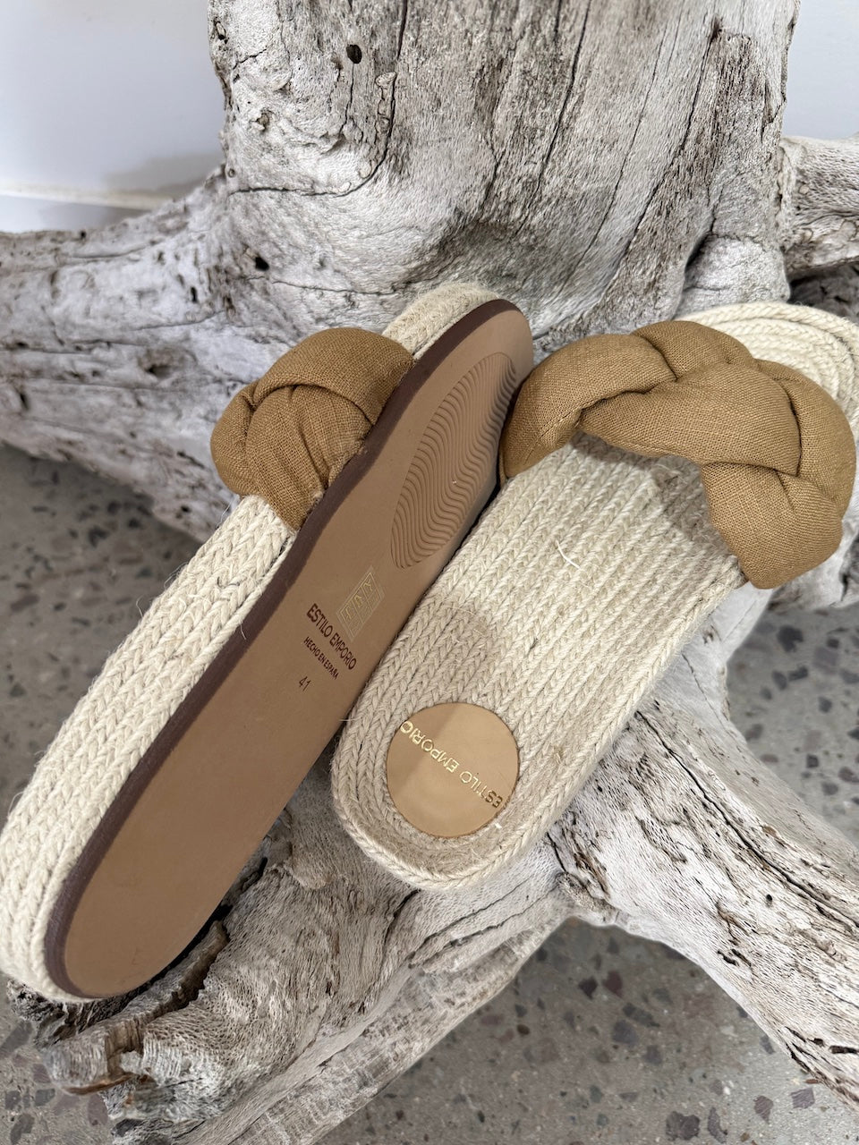 Estilo Emporio Shoes Nicola Espadrille Flat - Honey - Shoes LUXAMORE