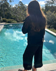 Estilo Emporio Stevie Top - Black - LUXAMORE -Tops-Discover effortless Italian with the Estilo Emporio Stevie Top in black. Made in Italy from 100% linen, this versatile piece brings style to any wardrobe.