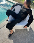 Estilo Emporio Stevie Top - Black - LUXAMORE -Tops-Discover effortless Italian with the Estilo Emporio Stevie Top in black. Made in Italy from 100% linen, this versatile piece brings style to any wardrobe.